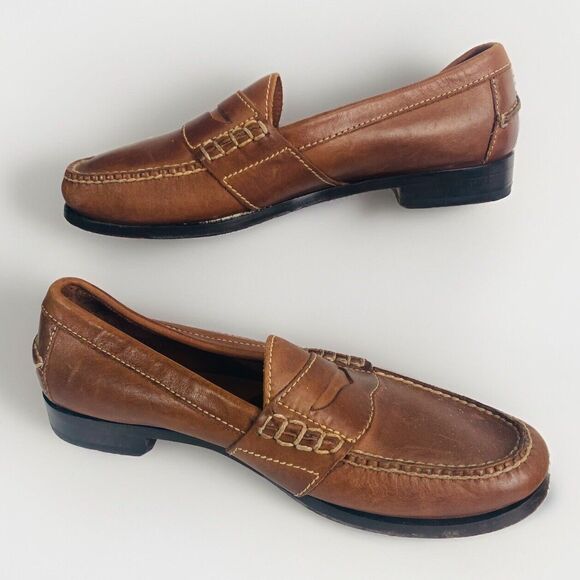 Mens 8 D Cole Haan Douglas Brown Leather Penny Loafer Slip On Shoes Casual 01462 - Picture 2 of 8